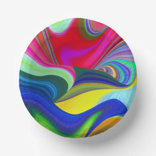 Summerrainbow , Abstrakt 3D Rainbowart Pappteller