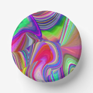 Summerrainbow , Abstrakt 3D Rainbowart Pappteller