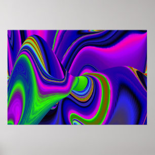 Summerrainbow , Abstrakt 3D Rainbowart Poster