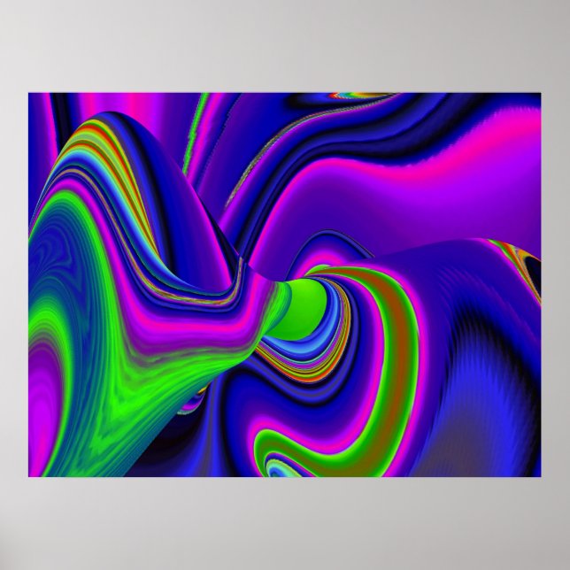 Summerrainbow , Abstrakt 3D Rainbowart Poster (Vorne)