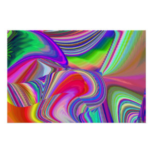 Summerrainbow , Abstrakt 3D Rainbowart Poster