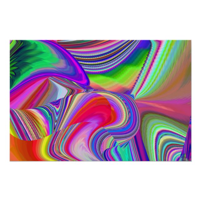 Summerrainbow , Abstrakt 3D Rainbowart Poster (Vorderseite)
