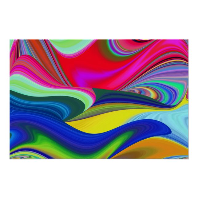 Summerrainbow , Abstrakt 3D Rainbowart Poster (Vorderseite)