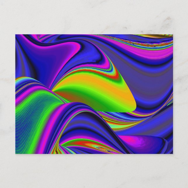 Summerrainbow , Abstrakt 3D Rainbowart Postkarte (Vorderseite)