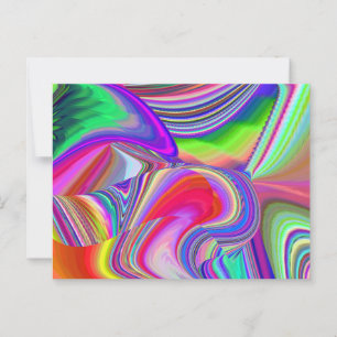 Summerrainbow , Abstrakt 3D Rainbowart Postkarte