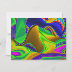 Summerrainbow , Abstrakt 3D Rainbowart Postkarte