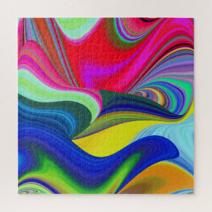 Summerrainbow , Abstrakt 3D Rainbowart Puzzle