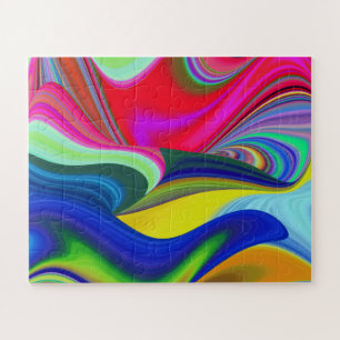 Summerrainbow , Abstrakt 3D Rainbowart Puzzle