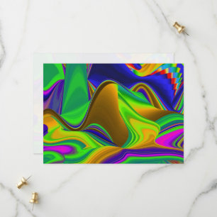 Summerrainbow , Abstrakt 3D Rainbowart Save The Date