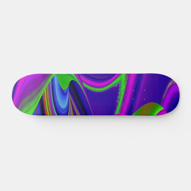 Summerrainbow , Abstrakt 3D Rainbowart Skateboard (Horizontal)