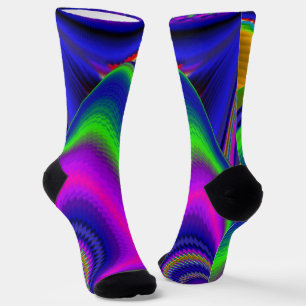 Summerrainbow , Abstrakt 3D Rainbowart Socken