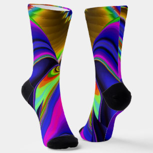 Summerrainbow , Abstrakt 3D Rainbowart Socken