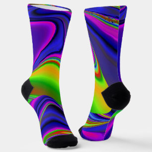 Summerrainbow , Abstrakt 3D Rainbowart Socken