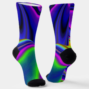 Summerrainbow , Abstrakt 3D Rainbowart Socken
