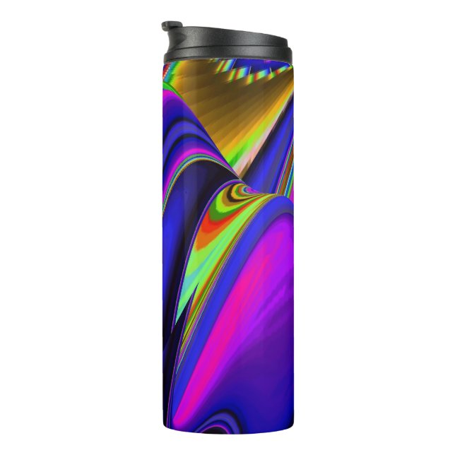 Summerrainbow , Abstrakt 3D Rainbowart Thermosbecher (Nach rechts gedreht)