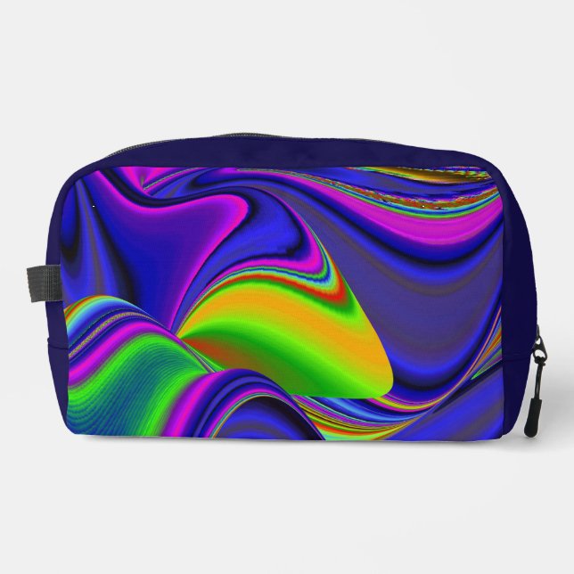 Summerrainbow , Abstrakt 3D Rainbowart Waschbeutel (Vorderseite)