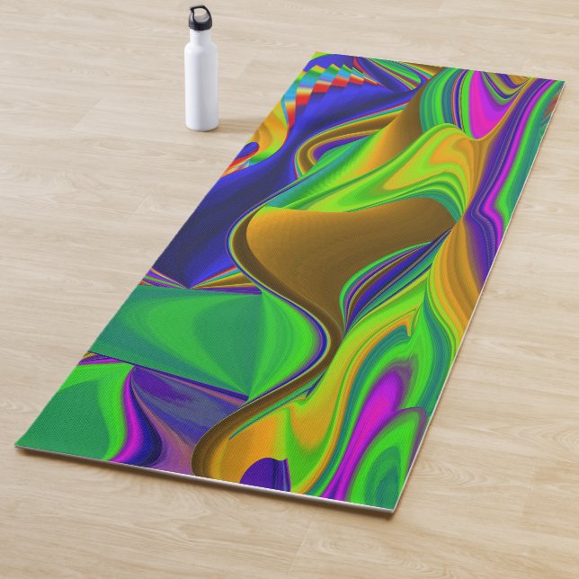 Summerrainbow , Abstrakt 3D Rainbowart Yogamatte (Beispiel)