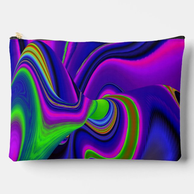 Summerrainbow , Abstrakt 3D Rainbowart Zubehörtasche (Vorderseite)