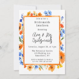 Summer's Embrace Wildblume Bridesmaids Luncheon Einladung