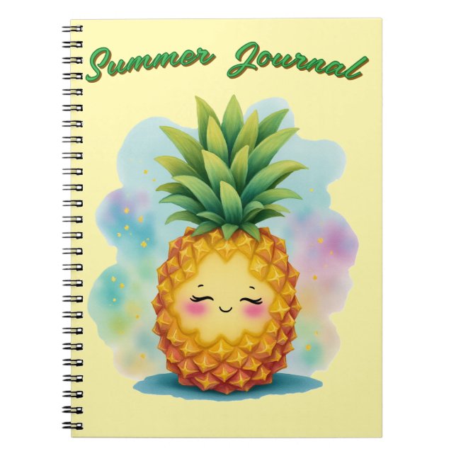 Summer's Journal Happy Pineaple-Notebook Notizblock (Vorderseite)