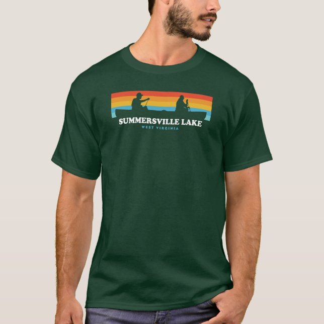 Summersville Lake West Virginia Canoe T-Shirt (Vorderseite)