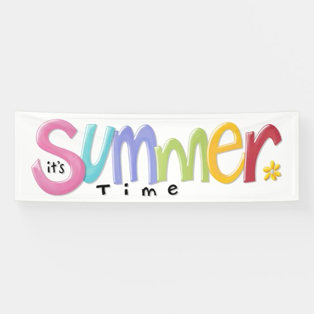 Summertime 2.5' x 8' Banner (Horizontal)
