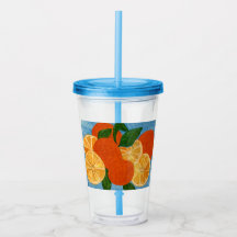 Summertime Citrus Orange Artistic Tumbler