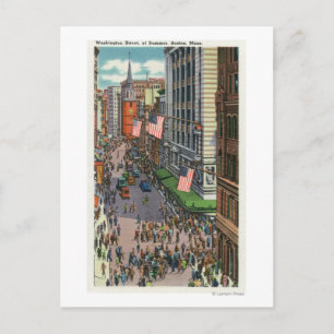 Summertime Crowds in Washington Street Postkarte