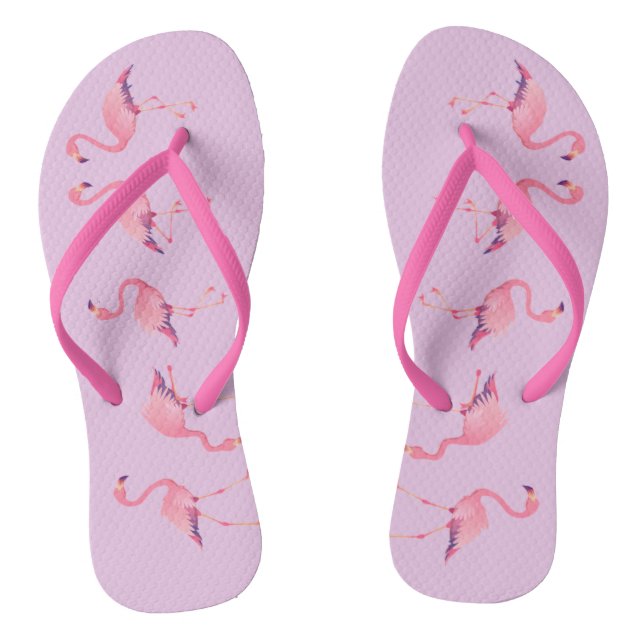 Summertime Flamingos Flip Flops (Fußbett)