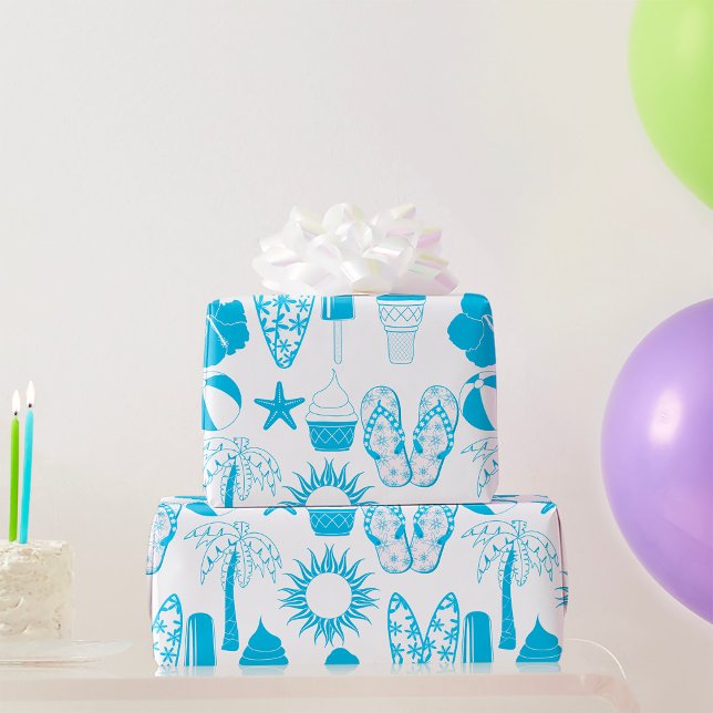 Summertime-Icons Geschenkpapier (Von Creator hochgeladen)