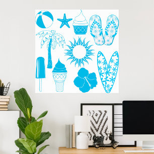 Summertime-Icons Poster