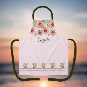 Summertime Personalisiert Name Rosa Blütenfarbe Sc Schürze