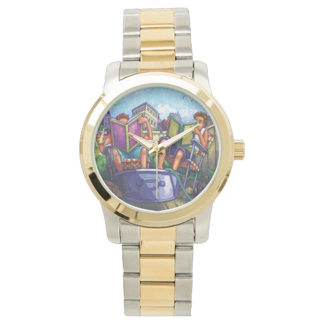 Summertime Reading Armbanduhr (Vorderseite)