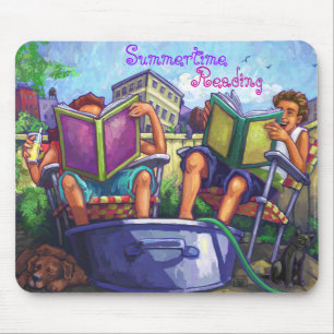 Summertime Reading Art Mousepad