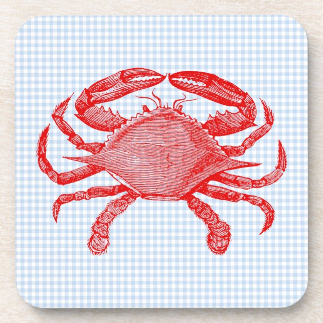 Summertime Seafood Crab Picnic Untersetzer (Vorderseite)