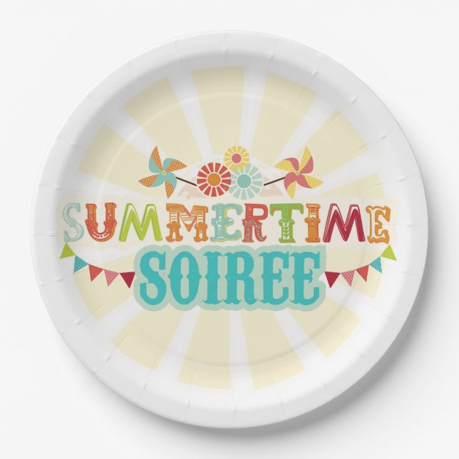 Summertime Soiree Paper Plate Pappteller (Vorderseite)
