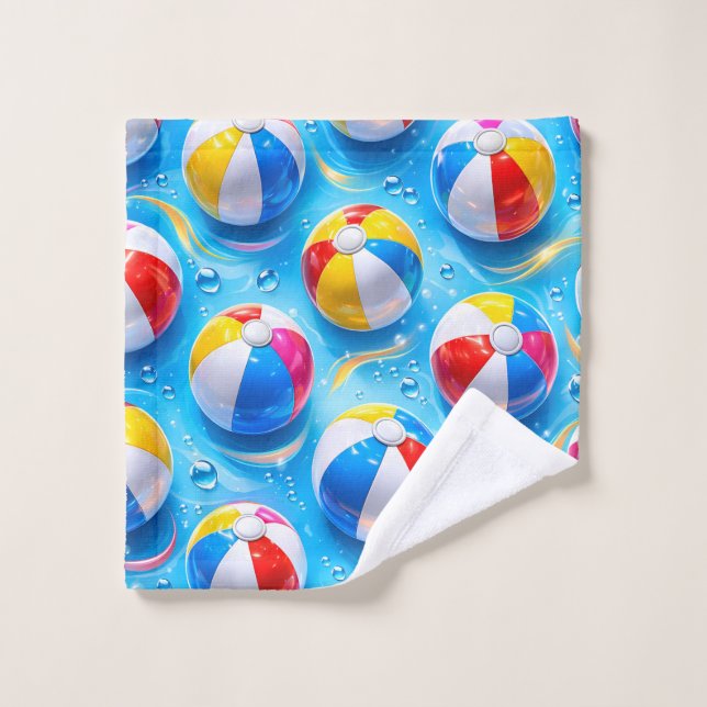 Summertime splash beach ball, premium hand and bat badhandtuch set (Waschlappen)