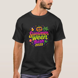 SummerWeen Bash 2025 Skelett-Strandparty Halloween T-Shirt