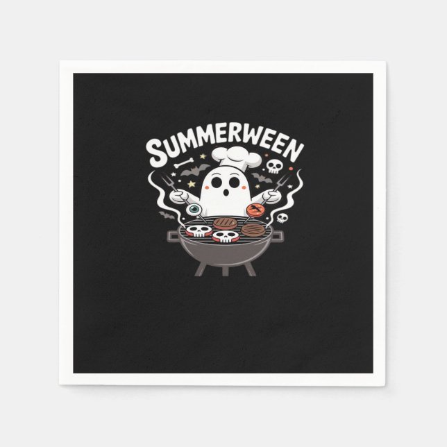 Summerween GRILLEN Funny Serviette (Vorderseite)