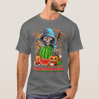 Summerween Gruseliger Sommer Wassermelone Totenkop T-Shirt