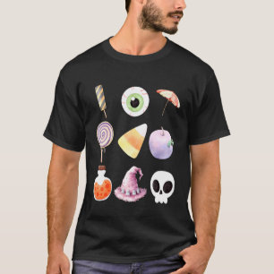 Summerween Halloween Mädchen Augäpfel Sommer Eiscr T-Shirt
