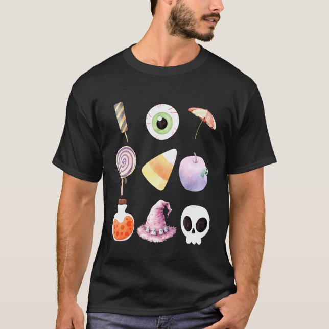 Summerween Halloween Mädchen Augäpfel Sommer Eiscr T-Shirt (Vorderseite)
