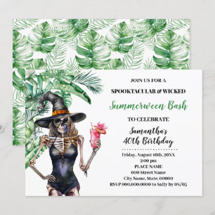 Summerween Hexen Pool Bash Geburtstag Einladung