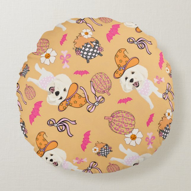 Summerween Hexen und Rundes Kissen (Vorderseite)