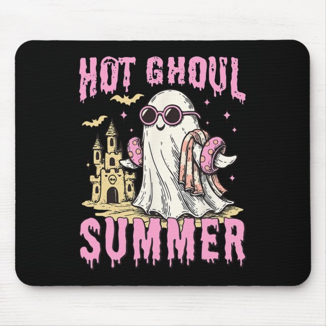 Summerween Hot Ghoul Summer Funny Niedlich Ghost P Mousepad (Vorne)