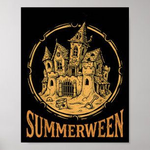 Summerween Kunst verzauberte Sandburg Poster