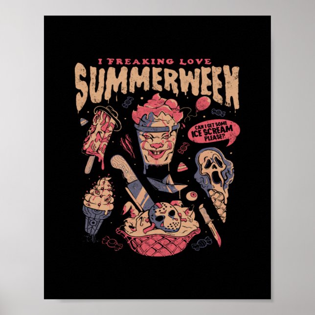 Summerween - Lustige Goth-Horrorfilme Halloween Ge Poster (Vorne)