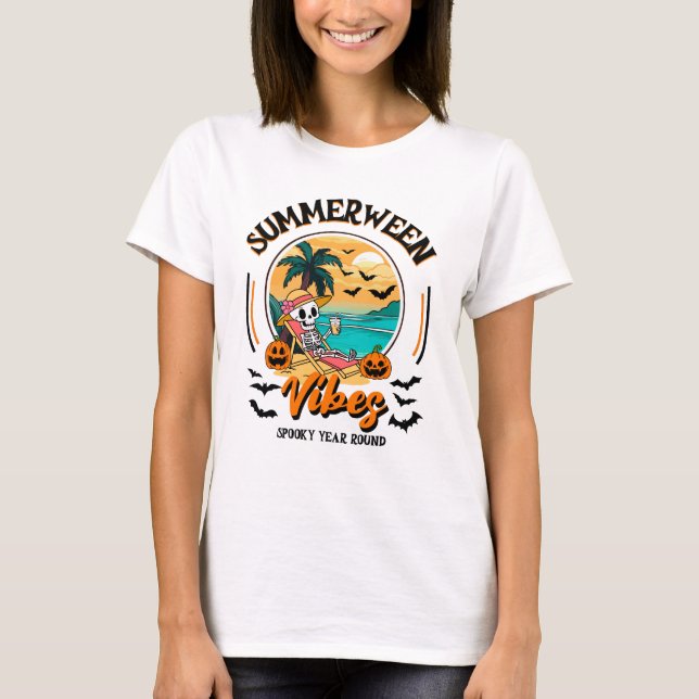 Summerween, Lustiger Halloween Sommer  T-Shirt (Vorderseite)