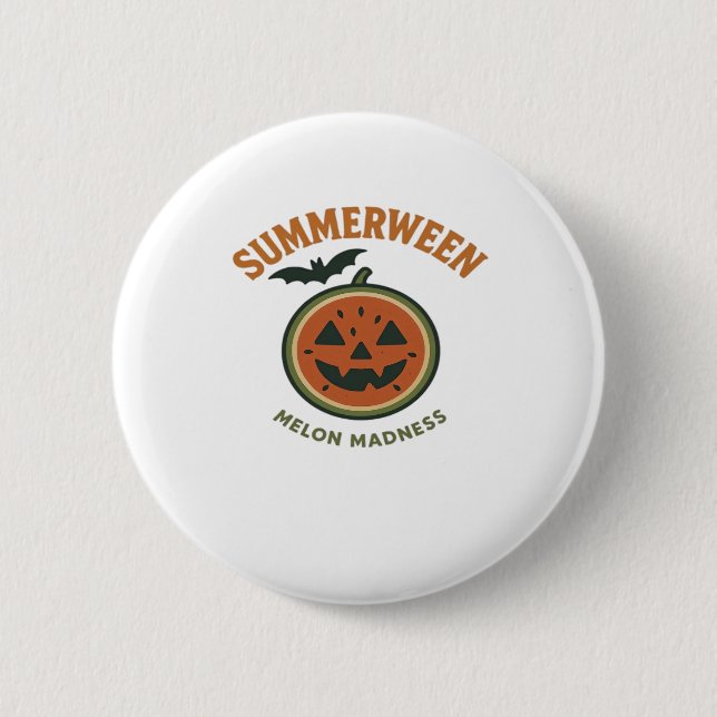 Summerween Madness - Spooky Watermelon Classic Button (Vorderseite)