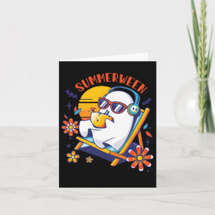 Summerween Niedlich Spooky Summer Ghost Halloween Karte